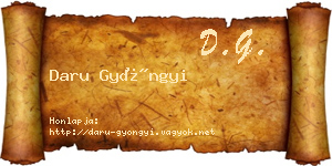 Daru Gyöngyi névjegykártya
