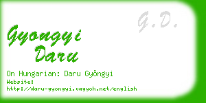 gyongyi daru business card